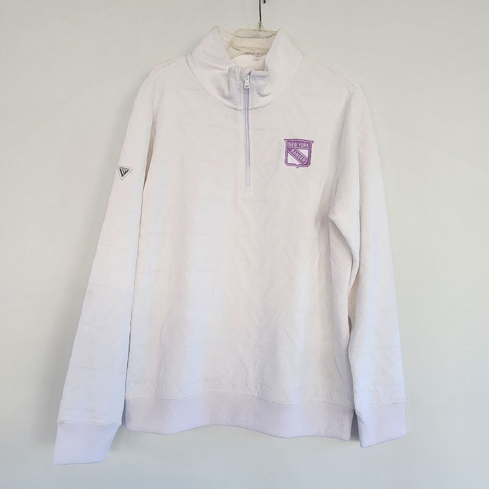 Women's White Quarter-Zip Pullover